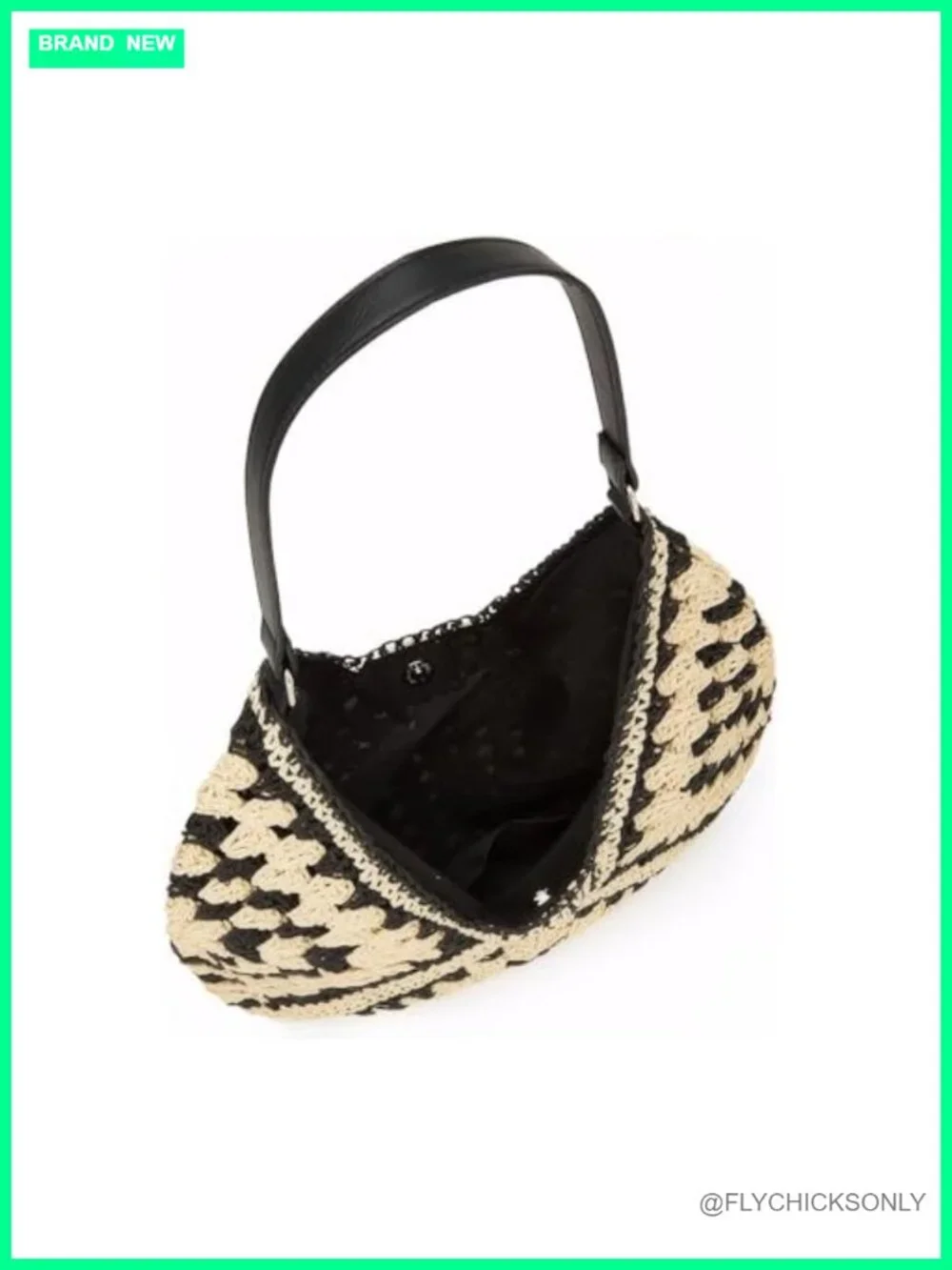 Straw Woven Hobo Bag - Large Slouchy Tote with Magnetic Snap Closure